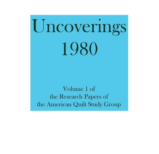Uncoverings 1980 Volume 1 – Quilts in Pomo Culture by Sandra J. Metzler-Smith